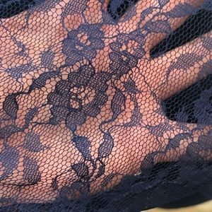 Express. Navy Blue Lace Blouse. Large.
